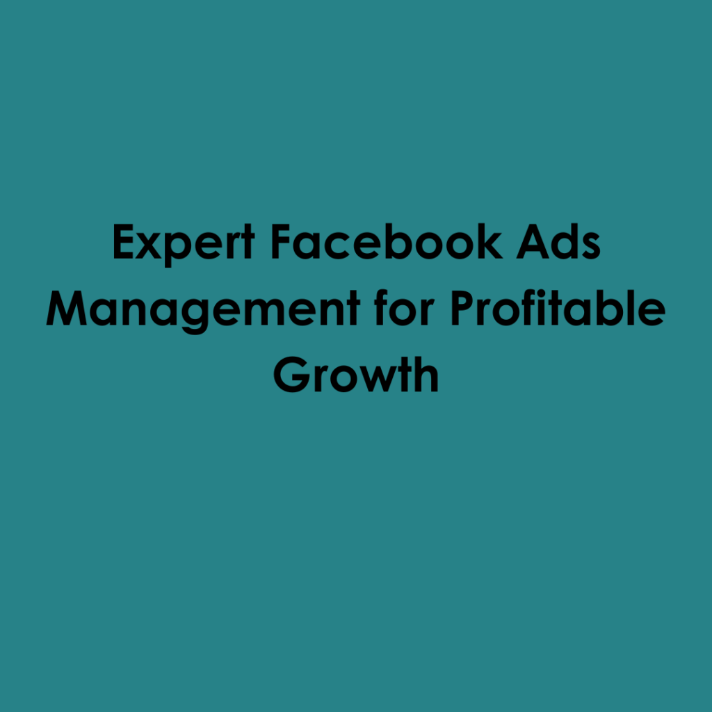 Expert Facebook Ads Management for Profitable Growth